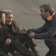 Ryan Gosling, Harrison Ford and Denis Villeneuve on the set of Blade Runner 2049.
